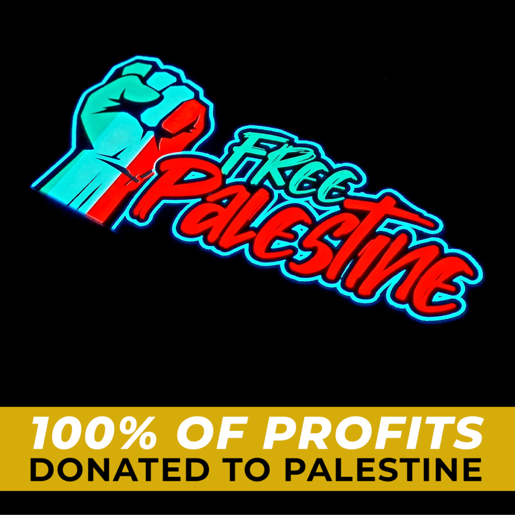 Free Palestine LED Sticker